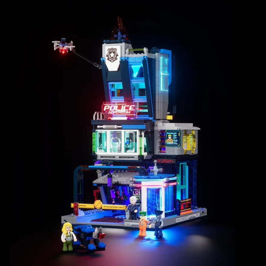 Lumibricks 17009 Cyberpunk Police HQ