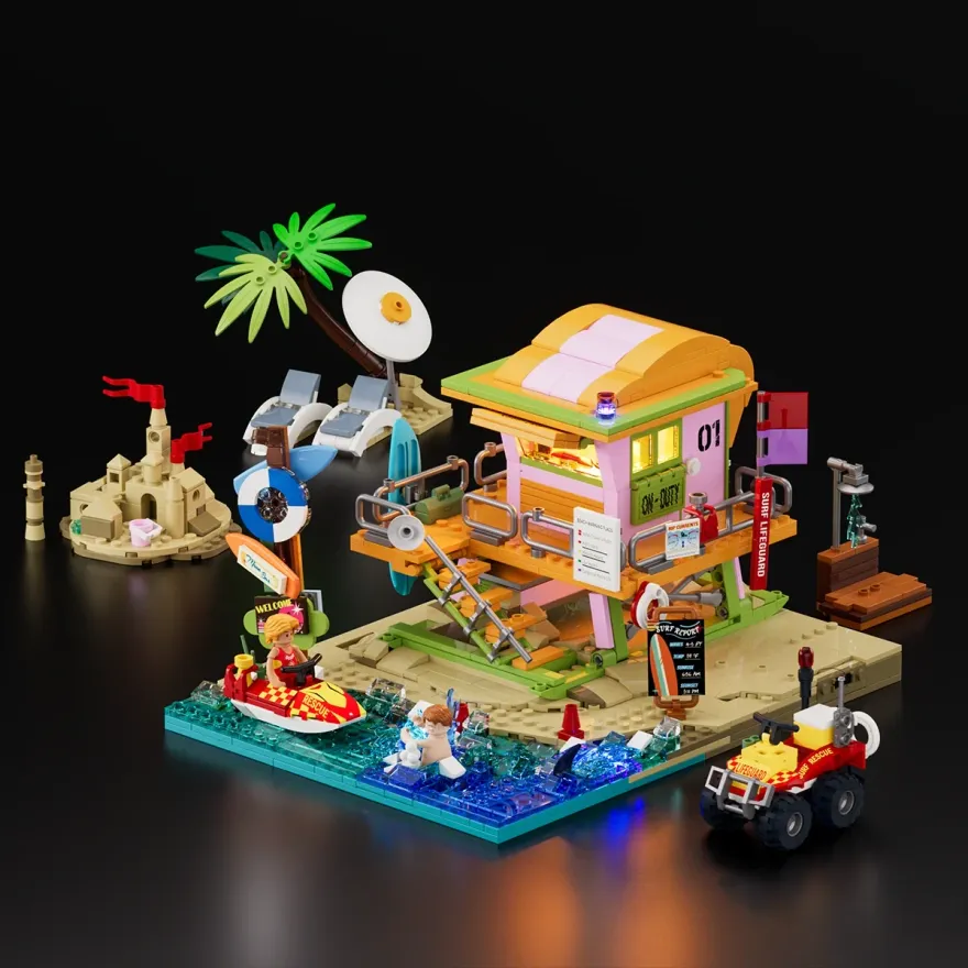 Lumibricks 18008 Beach Lifeguard Tower